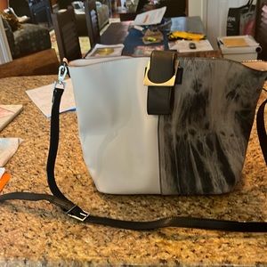 JTB -‘Just Be Bold’ Leather Hobo Bag w/ internal bag . Clip on inside